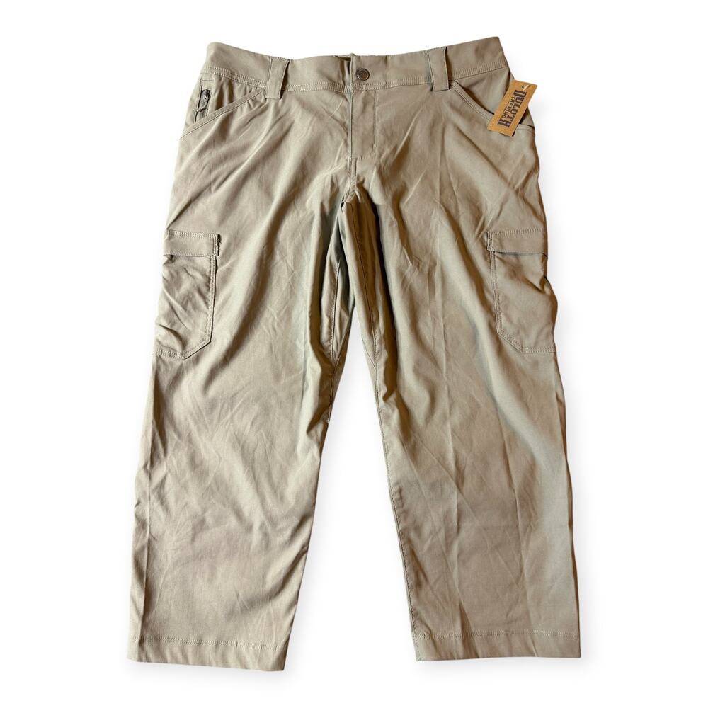 Duluth Trading Co. Dry on the Fly Capris, Summit Khaki, Women's 12